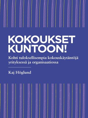 cover image of Kokoukset kuntoon!